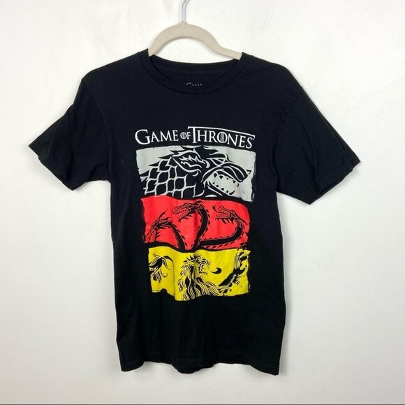 Game Of Thrones Black Short Sleeve Cotton Tee Size Small Crew Neck T-Shirt Top S - Picture 6 of 8